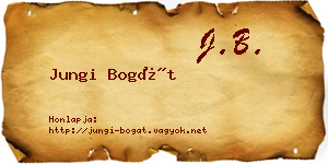 Jungi Bogát névjegykártya